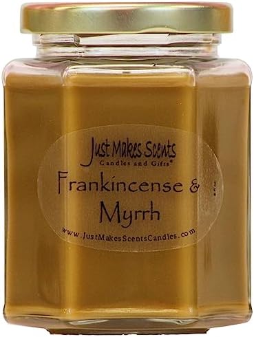 Frankincense and Myrrh Scented Soy Candle 8 oz Natural Blend