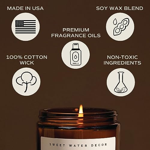 Fresh Apple Blossom Soy Candle | 9oz Amber Jar, 40+ Hour Burn Time, USA Made - Image 7