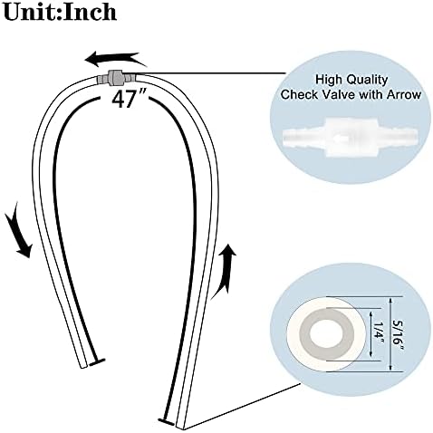 GAGALIFE 47 Inch Soap Dispenser Extension Tube Kit with Check Valve for Topless Refill - Image 6