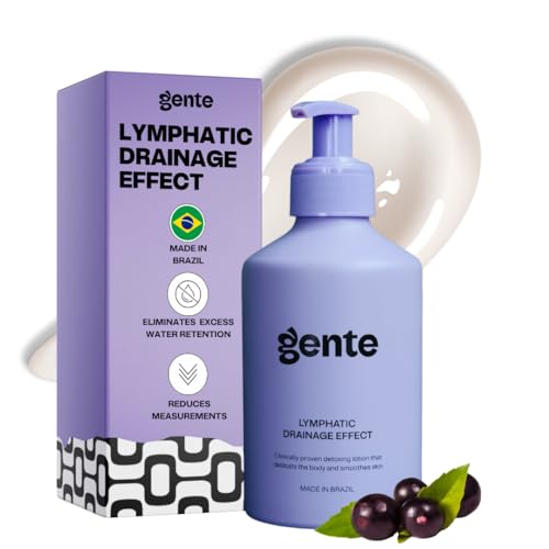 GENTE BEAUTY Lymphatic Drainage Lotion - Detox, Slimming, Vegan with Guarana & Acai 6.7oz