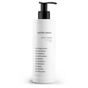 Gentle Fragrance-Free Body Wash for Sensitive Skin - Dermatologist Tested, Sulfate & Paraben Free