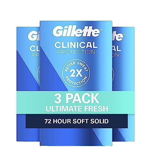 Gillette Men's Clinical Antiperspirant 72-Hour Ultimate Fresh 1.7 oz 3-Pack