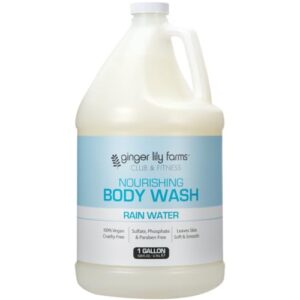 Ginger Lily Farms Vegan Body Wash Refill, Rain Water Scent, 1 Gallon