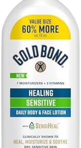 Gold Bond Healing Sensitive Lotion with Aloe, 21 oz - Moisturizes & Soothes Skin