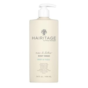 Hairitage Mint & Yuzu Body Wash, 14 fl oz, All Skin Types