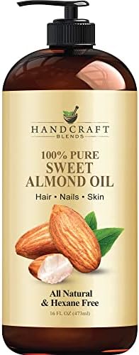 Handcraft Blends 16 Oz Sweet Almond Oil 100% Pure Premium Carrier Oil