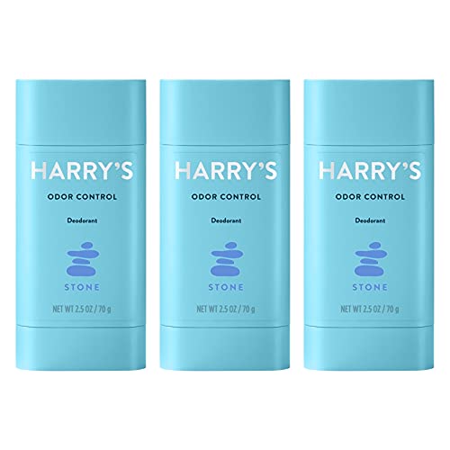 Harry's Men's Stone Scent Aluminum-Free Deodorant, 2.5 Oz Each, 3-Pack Bundle