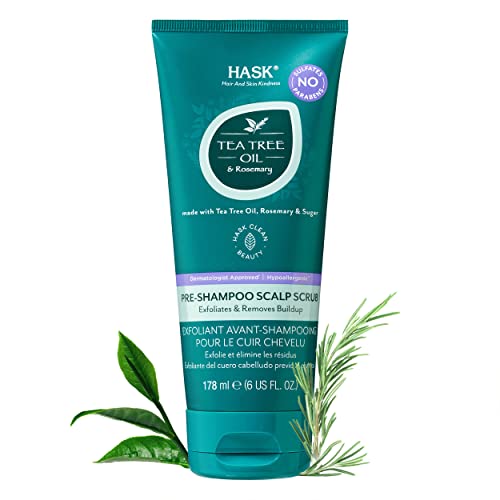 Hask Tea Tree & Rosemary Scalp Scrub, 6 oz - All Hair Types, Color Safe
