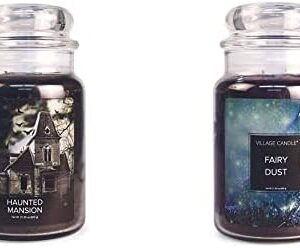 Haunted Mansion & Fairy Dust Large Glass Candle Jar