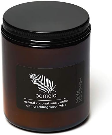 Hemlock Park 8 oz Pomelo Citrus Candle with Natural Coconut Wax & Wood Wick - Image 2