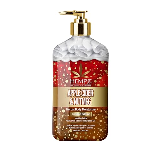 Hempz Limited Edition Apple Cider & Nutmeg Body Lotion, Vegan, 17 oz