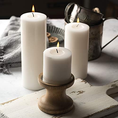 HomeLights 2.7x6" White Pillar Candles - 6 Count, 50 Hours Burn Time - Image 5