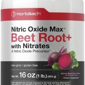 Horbäach Beet Root Powder Mixed Berry Flavor 16 oz Vegan Non-GMO Gluten Free