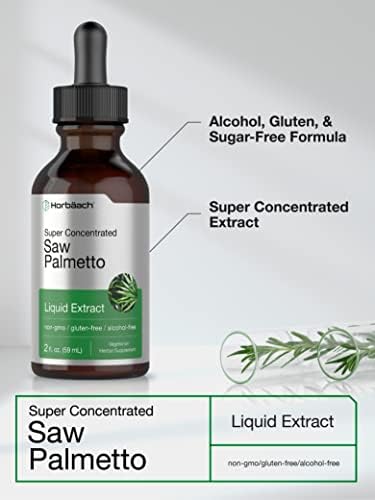 Horbäach Saw Palmetto Liquid Extract 2 Fl Oz | Alcohol-Free, Vegetarian, Non-GMO, Gluten-Free - Image 3
