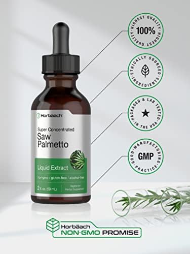 Horbäach Saw Palmetto Liquid Extract 2 Fl Oz | Alcohol-Free, Vegetarian, Non-GMO, Gluten-Free - Image 5