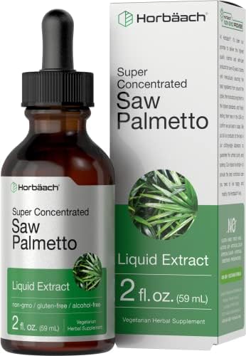 Horbäach Saw Palmetto Liquid Extract 2 Fl Oz | Alcohol-Free, Vegetarian, Non-GMO, Gluten-Free