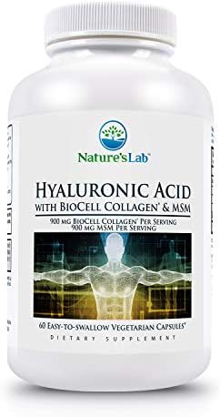 Hyaluronic Acid, Biocell Collagen & MSM - 60 Capsules for Skin & Joint Health