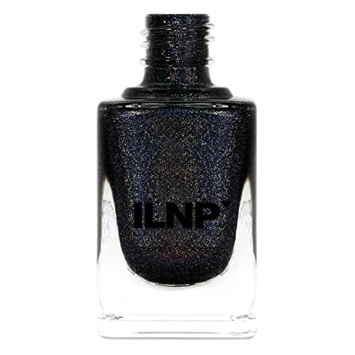 ILNP Black Magic - Deep Black Holographic Nail Polish 15ml
