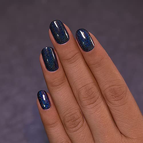 ILNP Black Magic - Deep Black Holographic Nail Polish 15ml - Image 6