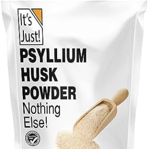 It's Just! Psyllium Husk Powder, Non-GMO, Unflavored Dietary Fiber for Keto Baking