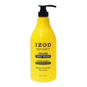 IZOD Matte Sport Body Wash – 1L, Aloe Vera, Paraben-Free, 24-Hour Moisture