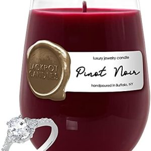 Jackpot Candles Pinot Noir Candle with Surprise Ring Size 7 ($15 to $5,000)