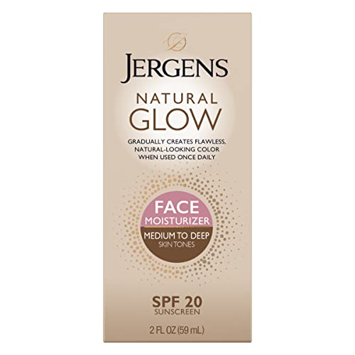 Jergens Natural Glow Face Moisturizer 2 oz SPF 20 Medium to Deep Skin Tone