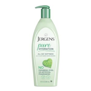Jergens Pure Hydration Fragrance-Free Body Lotion 13 oz Bottle for Dry Skin