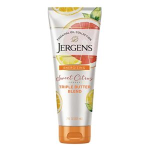 Jergens Sweet Citrus 7 oz Body Butter Hand Lotion Moisturizer with Essential Oils