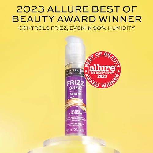 John Frieda Antifrizz Serum, Argan & Coconut Oils, Heat Protectant, 3-Pack - Image 4