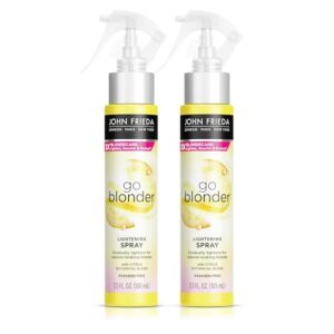 John Frieda Go Blonger Lightening Spray, 3.5 oz (2 Pack), Ammonia-Free, Blonde Enhancer