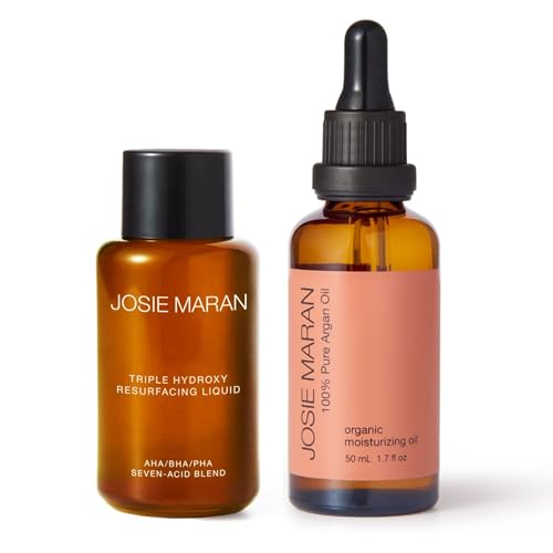 Josie Maran Argan Oil & Exfoliant Kit - Anti-Aging Hydration for Dry Skin (3.4 oz)
