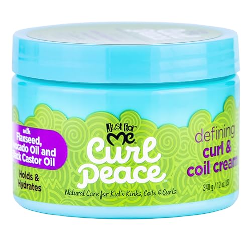 Just For Me Curl Peace Cream - Hydrating, Flaxseed & Avocado Oil, 12 oz