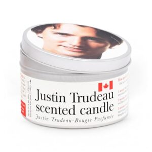 Justin Trudeau 16 oz Maple Scented Candle with Temporary Tattoo