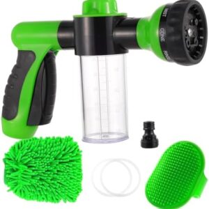 Kamirola 8-in-1 High Pressure Foam Gun and Brush for Car Wash and Pet Cleaning