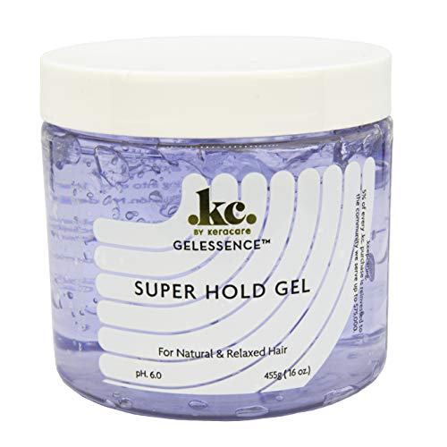 KeraCare GelEssence Super Hold Gel - 16 oz - Vegan, Flake-Free, Shine, Nonstick