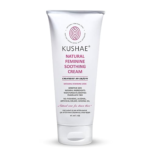 Kushae Soothing After Shave Cream - OB/GYN Made, Aloe-Based, pH Balanced 4oz