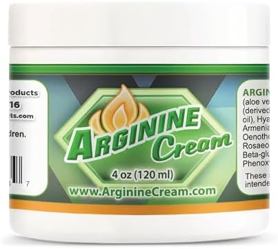 L-Arginine Cream 4 oz - Nitric Oxide Support for Men & Women - Unscented