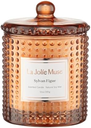 LA JOLIE MUSE Sylvan Figue 10 oz Soy Candle Fig Sandalwood 75 Hour Burn