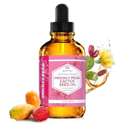 Leven Rose 100% Pure Organic Prickly Pear Seed Oil, Cold Pressed, 1 oz