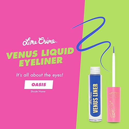 Lime Crime Oasis Cobalt Blue Liquid Eyeliner - Matte, Long-Lasting, Vegan & Cruelty-Free - Image 2