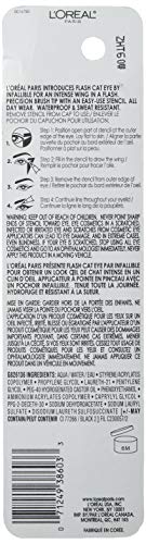 L'Oreal Paris Infallible Flash Cat Eye Waterproof Liquid Eyeliner, Black, 0.44 oz - Image 3