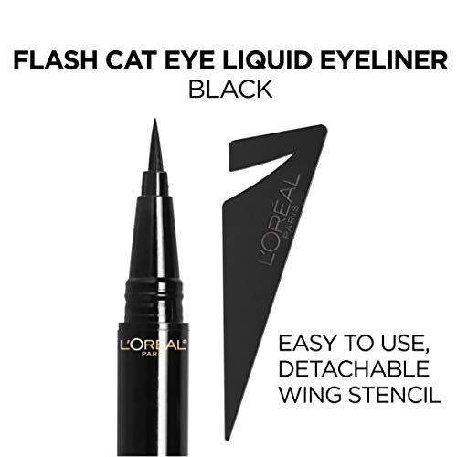 L'Oreal Paris Infallible Flash Cat Eye Waterproof Liquid Eyeliner, Black, 0.44 oz - Image 8
