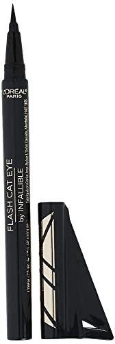 L'Oreal Paris Infallible Flash Cat Eye Waterproof Liquid Eyeliner, Black, 0.44 oz