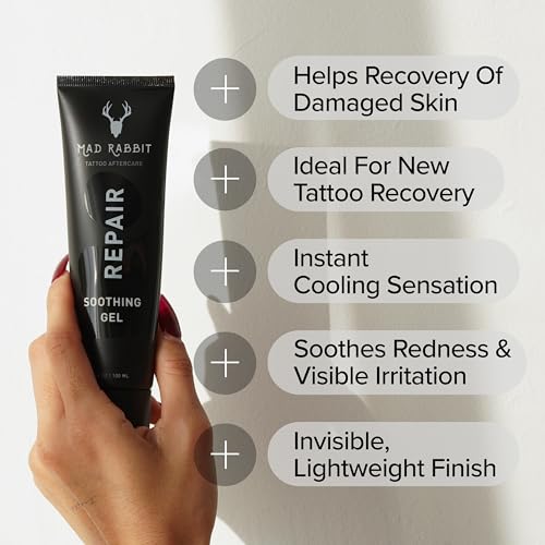 Mad Rabbit Tattoo Aftercare Gel & Moisturizer - Shark Tank Approved, Anti-Itch Formula - Image 5