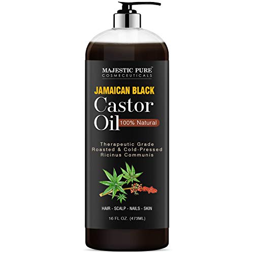 Majestic Pure Jamaican Black Castor Oil for Hair & Skin Care - 16 fl oz