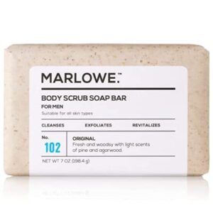 MARLOWE. No. 102 Men's Exfoliating Body Scrub Soap, 7 oz, Woodsy Scent