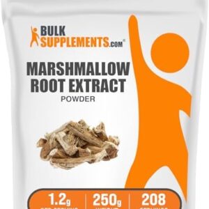 Marshmallow Root Extract Powder 1200mg 250g Gluten Free Natural Dietary Supplement