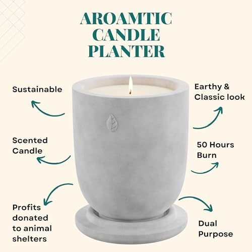 Matani Grey Lavender Soy Candle Planter - Aromatherapy Gift with Dual Purpose Jar - Image 5
