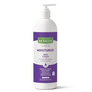 Medline Remedy Unscented Skin Cream, 16 oz Pump, Nourishing Moisturizer for Dry Skin